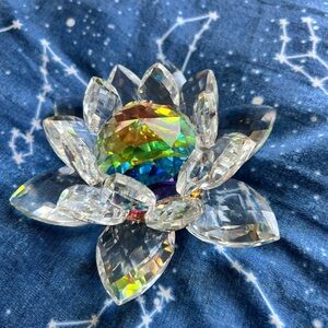 Authentic Crystal Lotus Flower Decor
